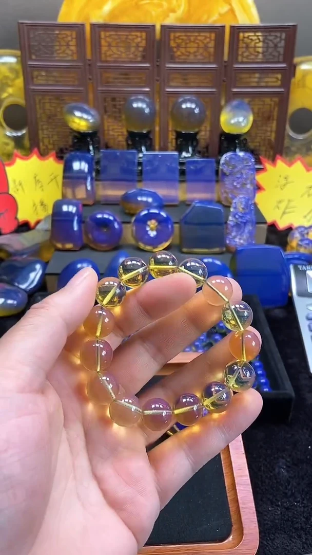 天空蓝净水单圈手串14尺寸