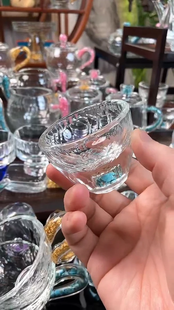 【闪购商品】绿松石水晶小多面茶碗单个装