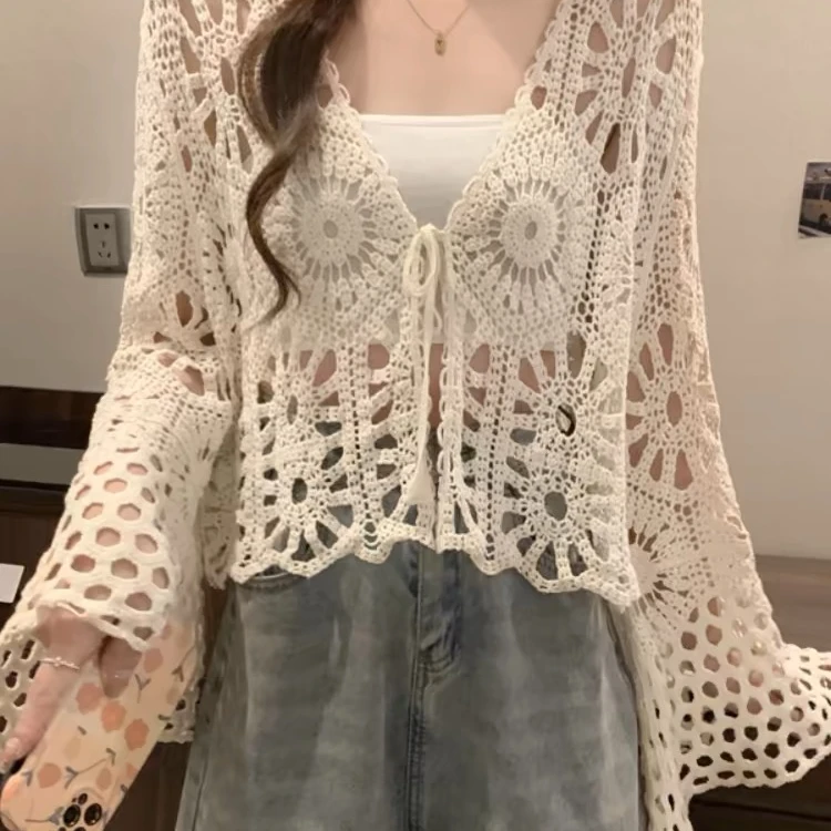 小马喽复古屋19-29古着vintage尾货钩花毛衣时尚百搭【直播链接】