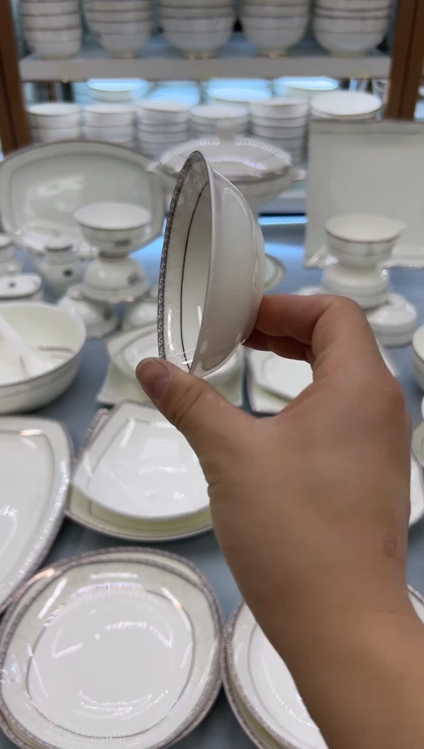 骨瓷玲珑4碟6个