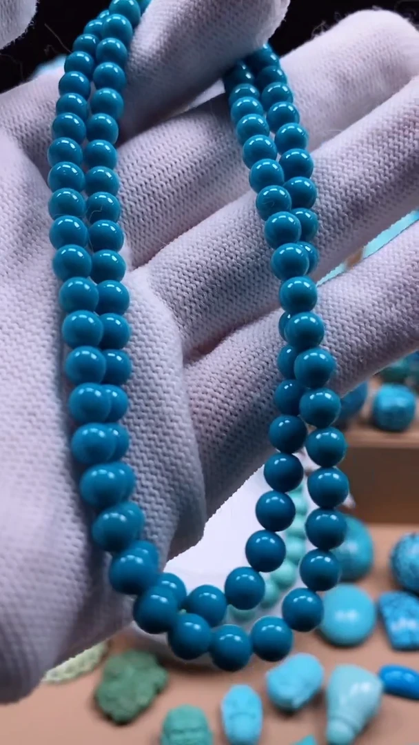 18K金镶嵌绿松石手链1