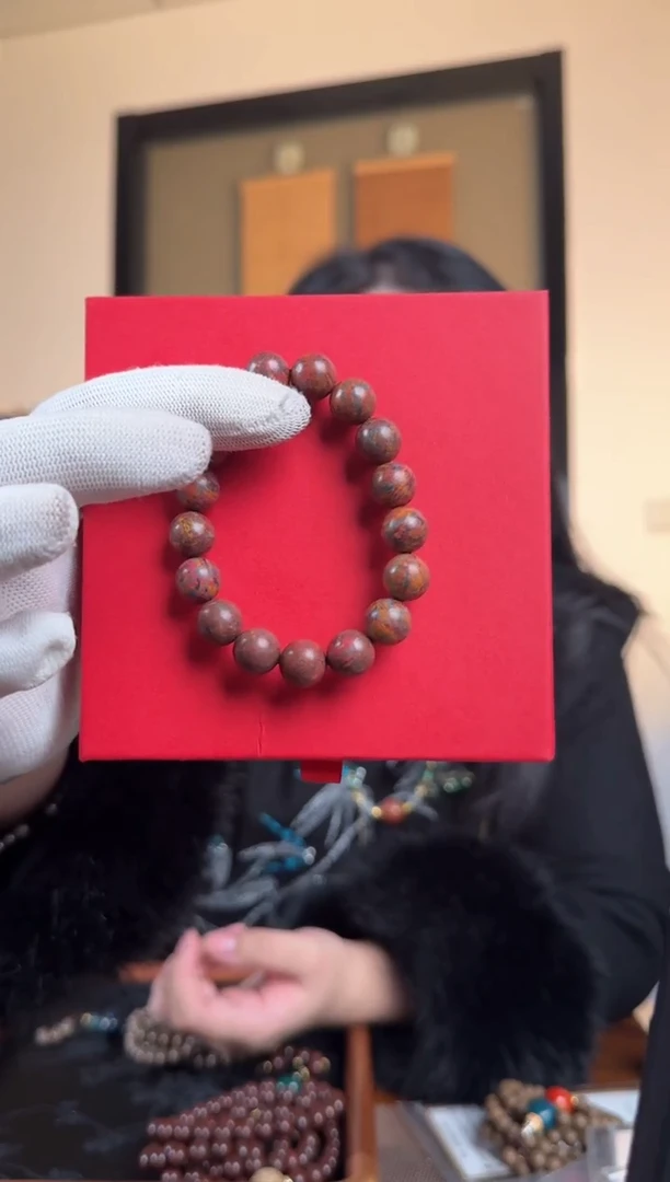 泥塑敦煌七彩12mm微瑕手串