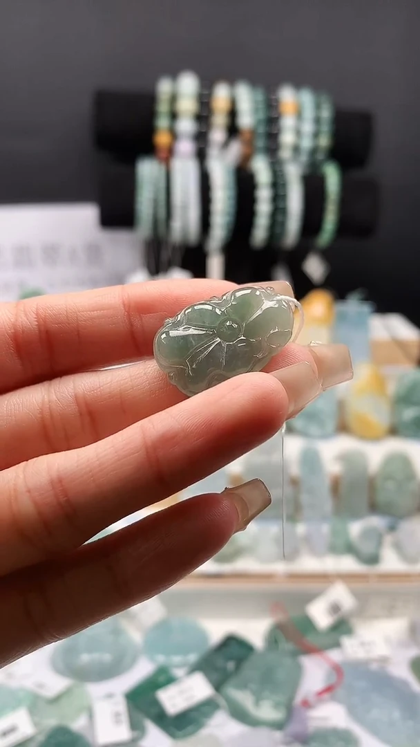 吊坠(不含链)未镶嵌翡翠61荷叶