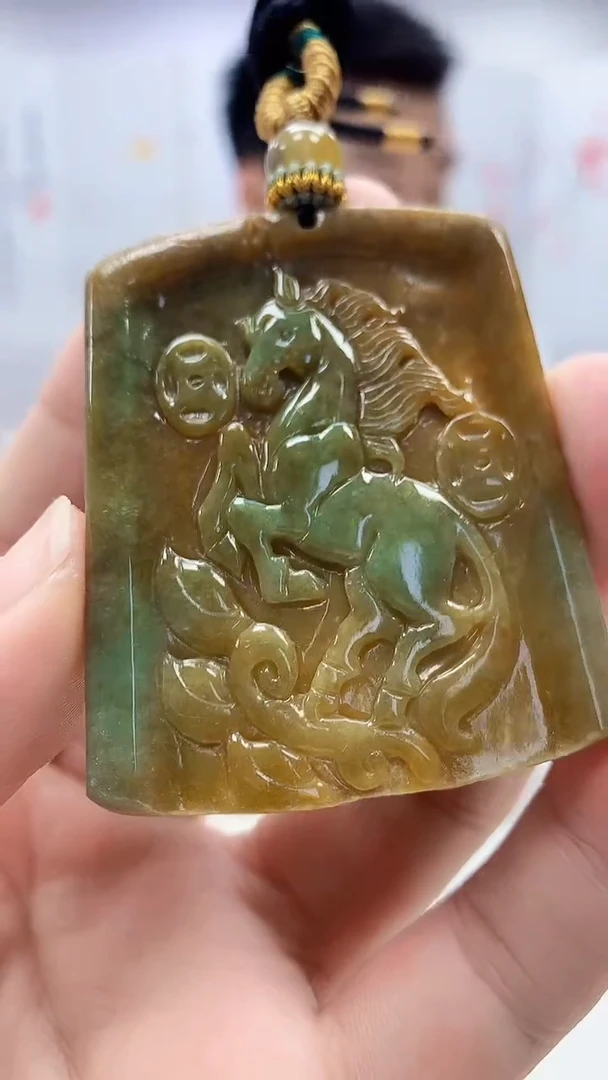 翡翠未镶嵌颈饰5028bb-jj挂件3