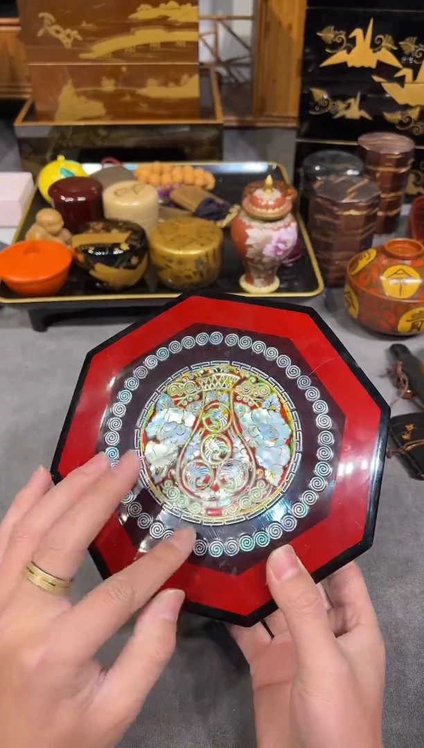嵌螺钿 果子仓 大漆漆器大漆漆器