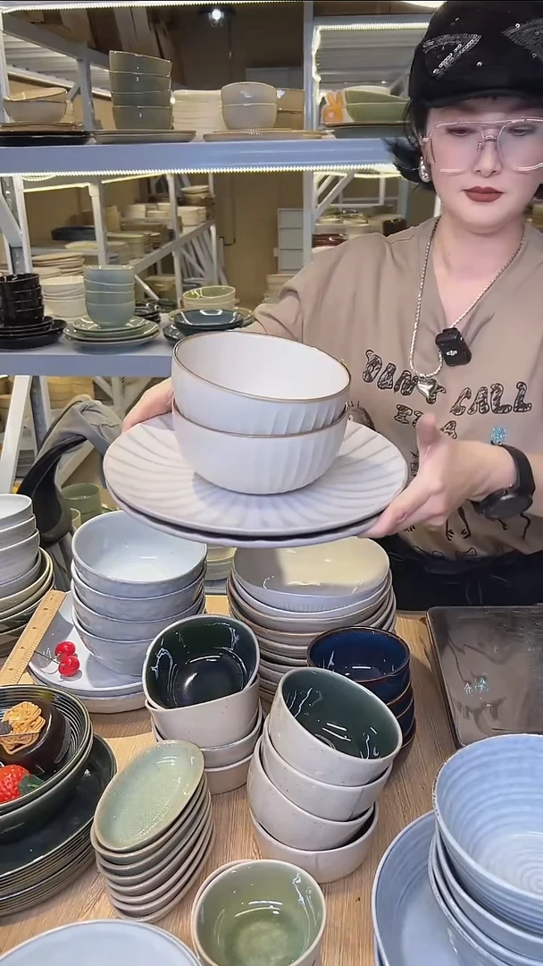 瓷168高温釉下彩陶瓷餐具默认微瑕