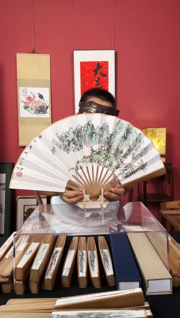 国画于健峰折扇作品