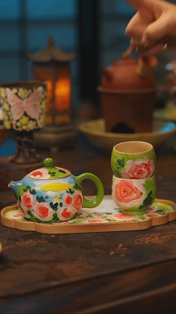 陶瓷景德镇高温釉下彩手工手绘款式