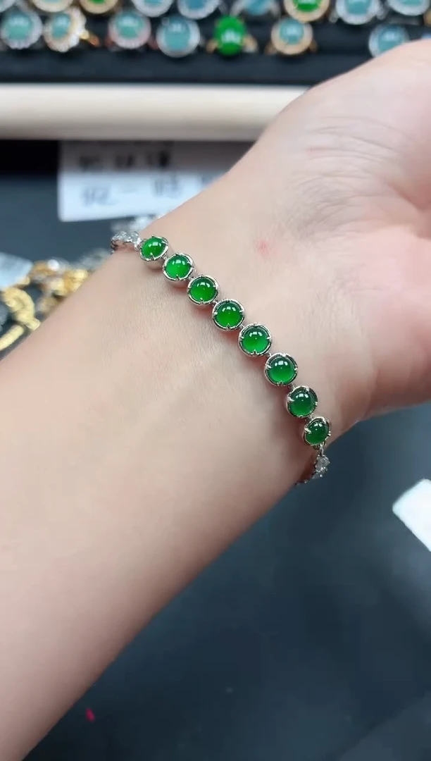 翡翠戒指银S925镶嵌11111