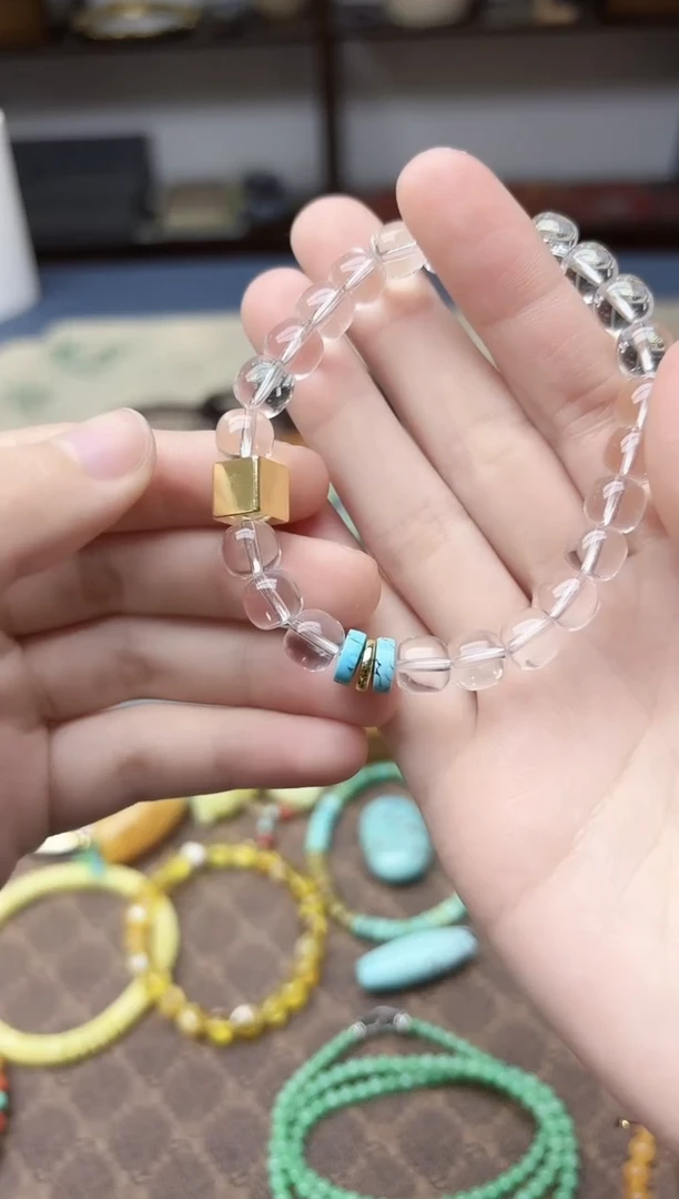 未镶嵌车挂水晶白水晶手串XZYW