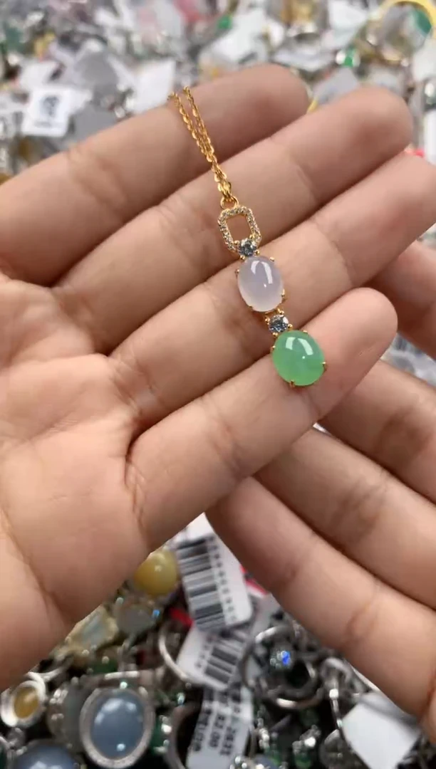 银S925镶嵌戒指翡翠555                    1