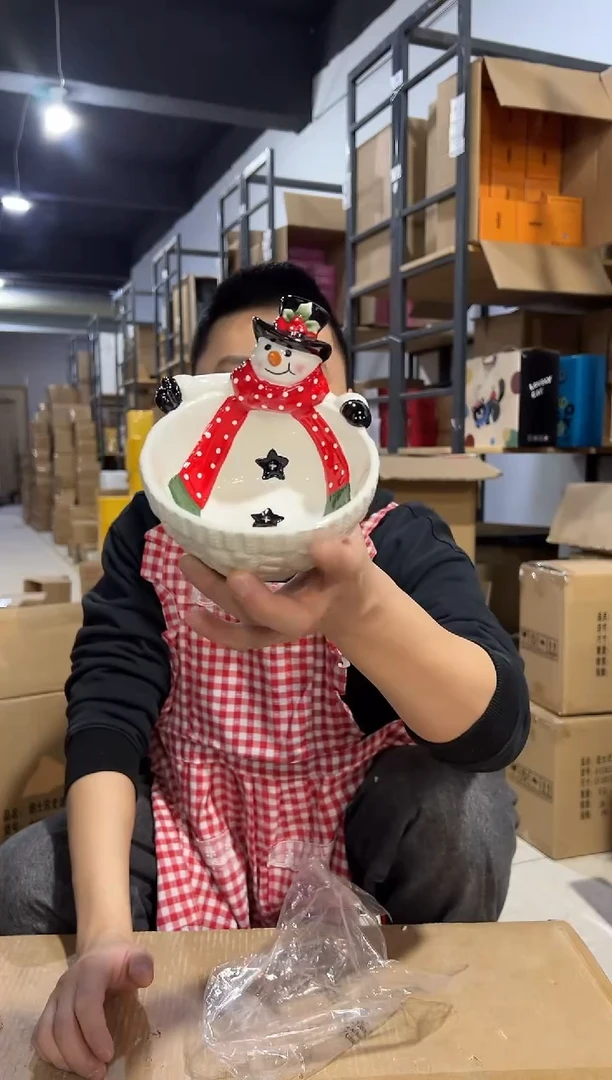 【闪购商品】杯陶瓷原盒雪人碗