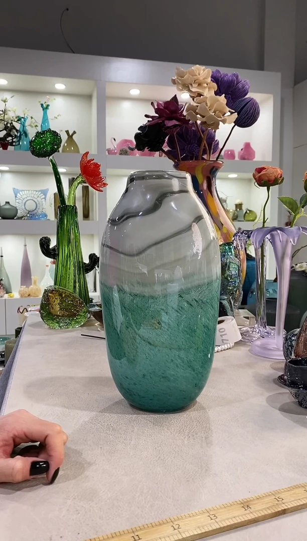 慕忆家手作琉璃花瓶瑕疵