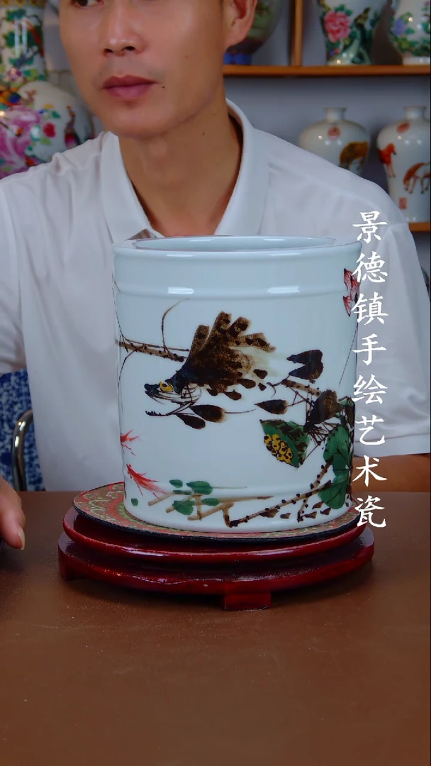 现代景德镇手工手绘陶瓷摆件12