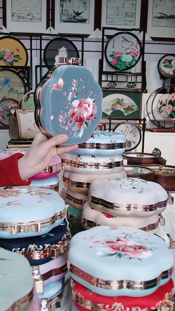 【闪购商品】织绣苏绣手推绣定制八瓣包包