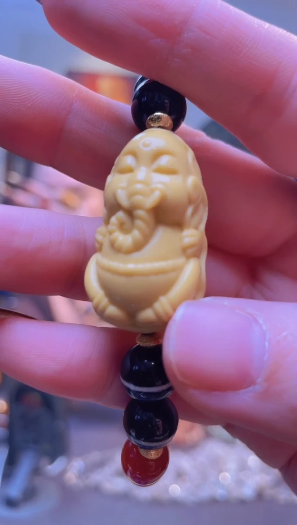 水晶摆件未镶嵌龙玉象神手串