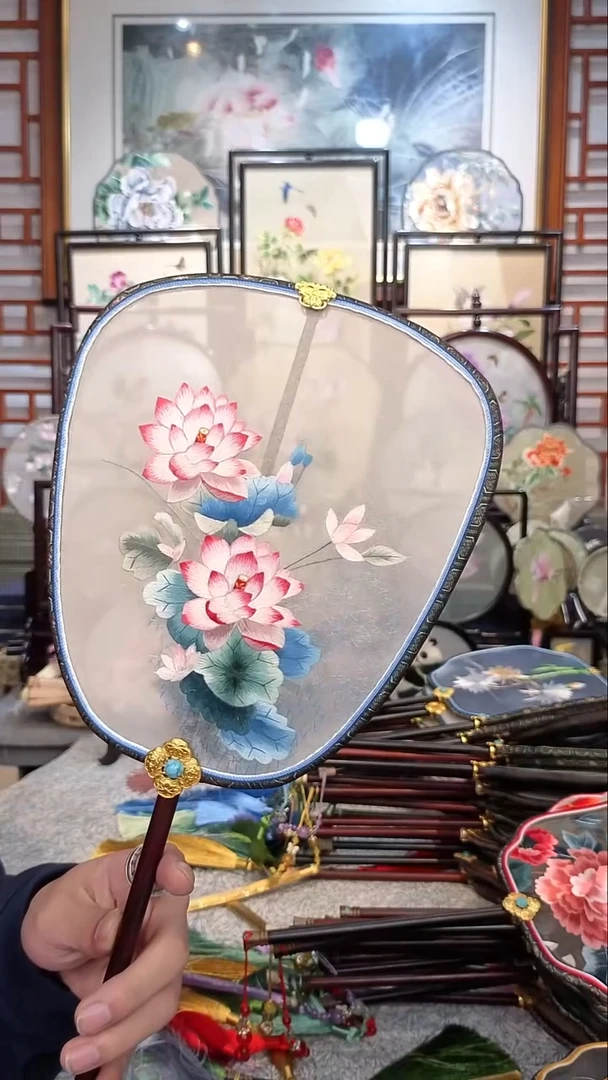 扇子纯手工苏绣团扇