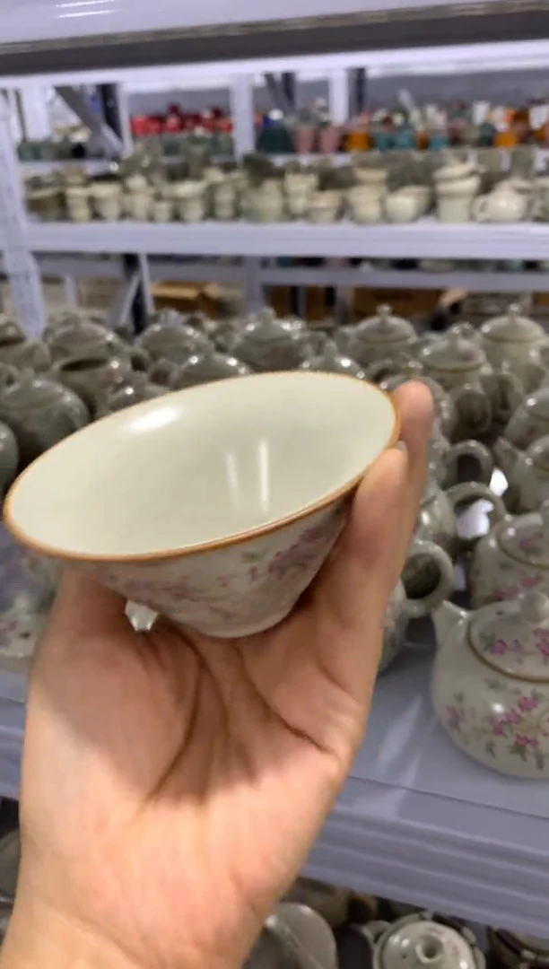 【清！一件不留】汝窑茶壶盖碗茶杯主人杯微矿点