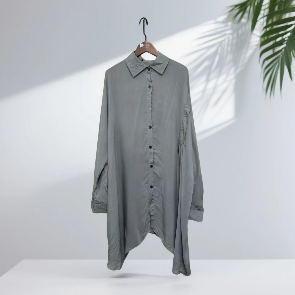 时尚气质设计感防晒衬衫中长款休闲净版开衫（A26-7）2088