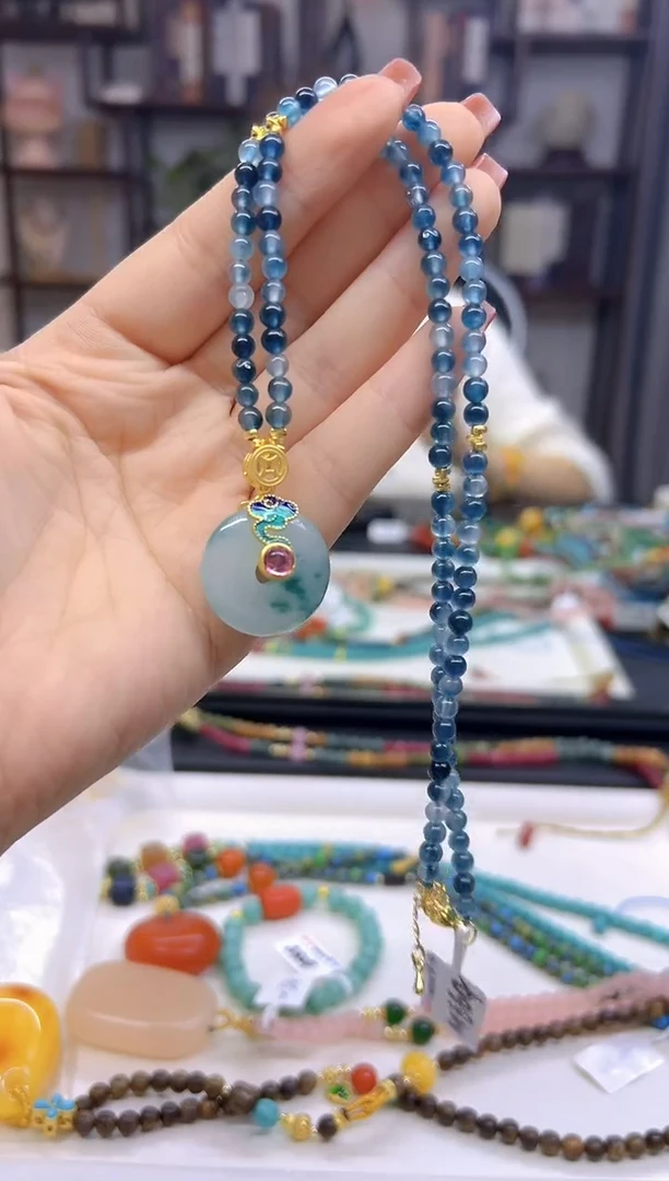 【闪购商品】翡翠颈饰未镶嵌DIY款M664