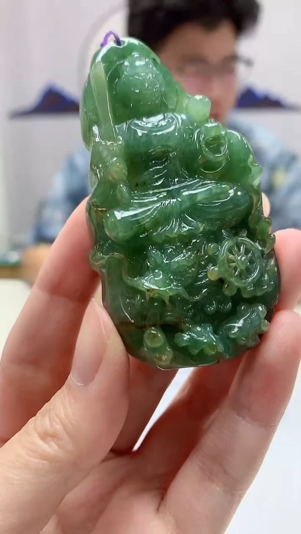 【闪购商品】定制翡翠未镶嵌4688zm-毛货挂件不动明王24