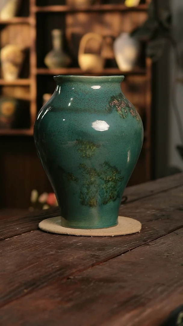 摆件25-349 陶瓷花器高35口径15