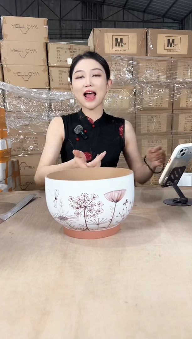 大碗紫砂素色中号20x13