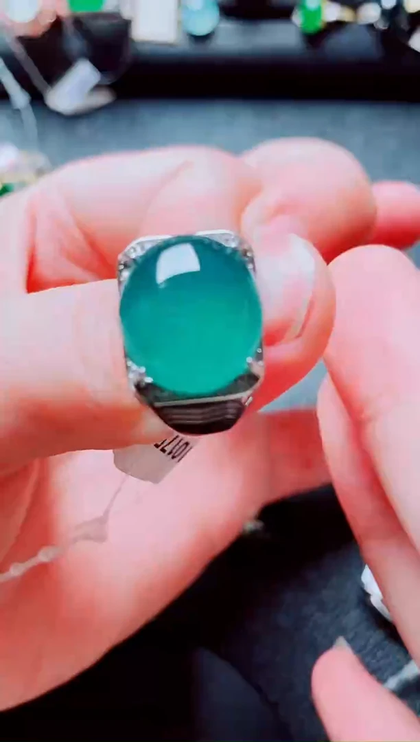 银S925镶嵌戒指翡翠1111