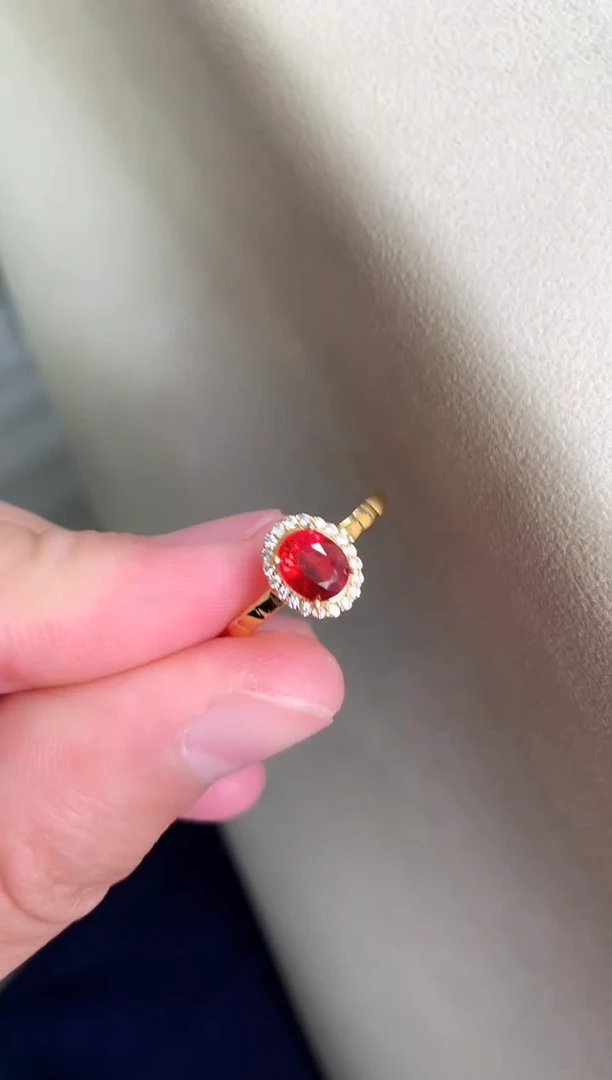 蓝宝石戒指银S925镶嵌戒指