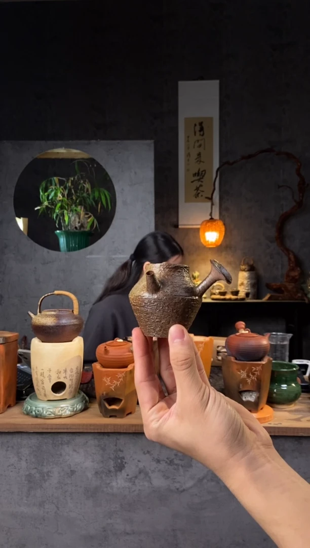 【闪购商品】潮州砂铫壶老岩泥柴烧急须小壶高款