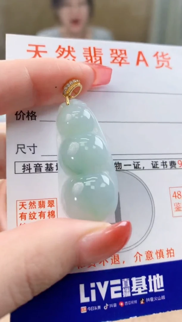 颈饰未镶嵌翡翠 天然A货翡翠挂件