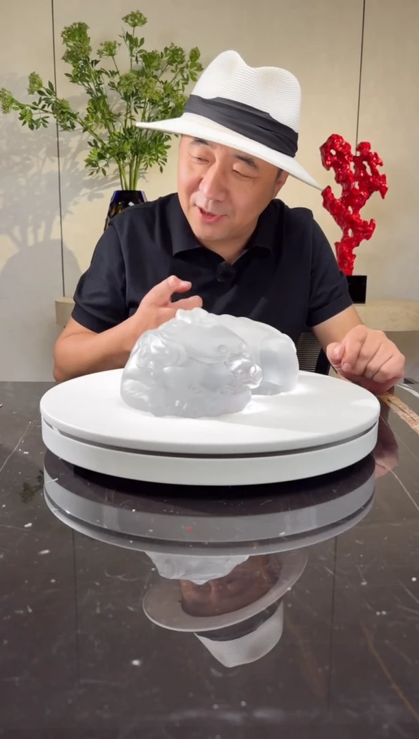 摆件詹****卷CS0202040净料卧福貔貅艺术琉璃摆件