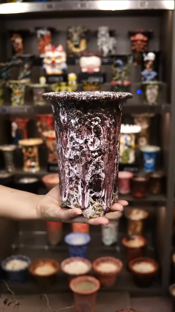 大*子 泰国进口手工花盆个性创意花盆