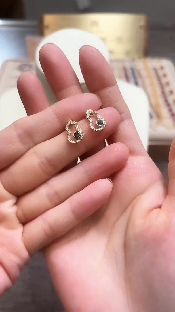 【闪购商品】托帕石耳饰银S925镶嵌09