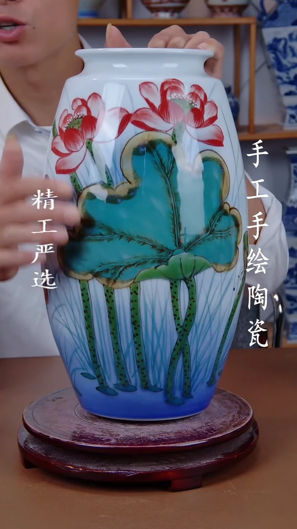 瓶景德镇手工手绘陶瓷摆件38