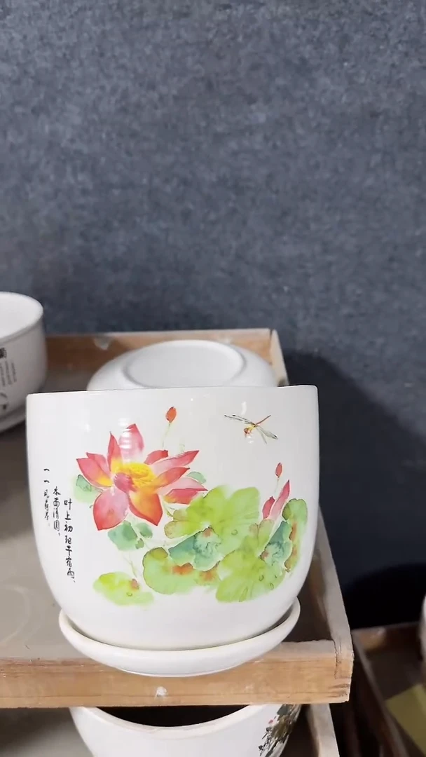 高温陶瓷花盆+E16