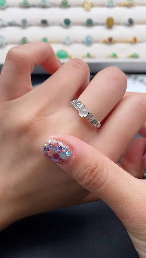 银S925镶嵌戒指翡翠111111111+2