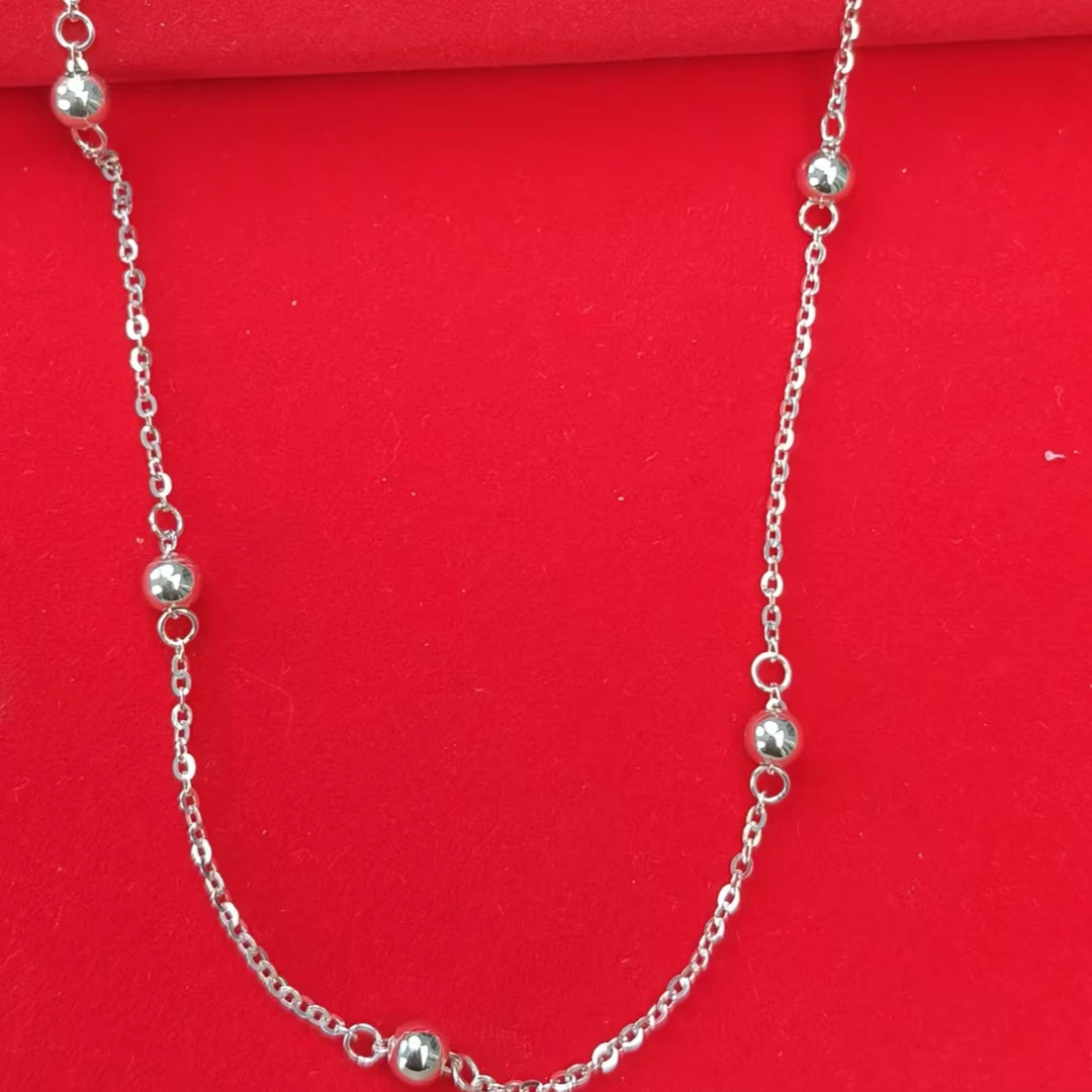 坠链均925银 时尚简约女项链礼物圆珠925银