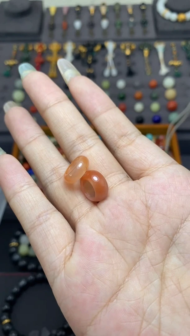 未镶嵌车挂玛瑙/玉髓跑环多样性发货拍一发一