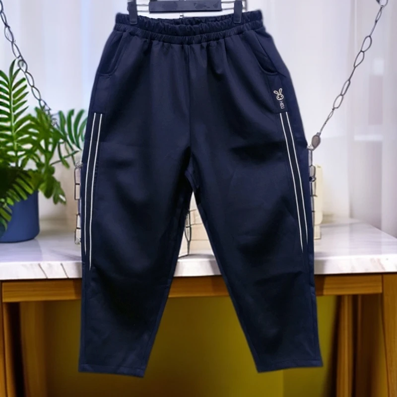 180-240斤 分码 裤长最长100 刺绣兔子复合棉休闲裤