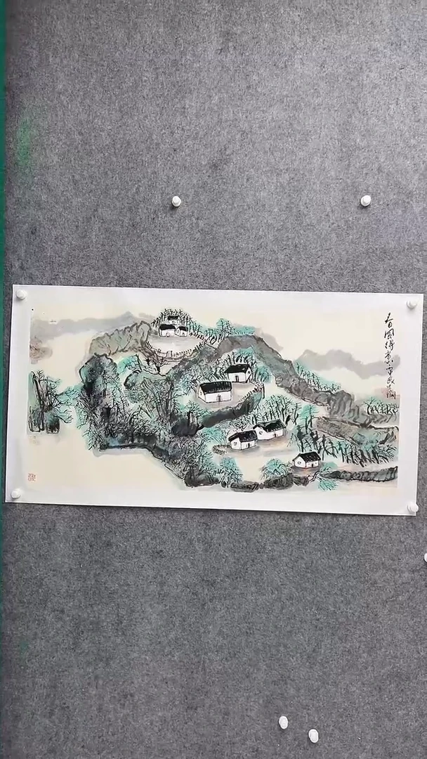 国画李纲-8平尺-山水国画-金