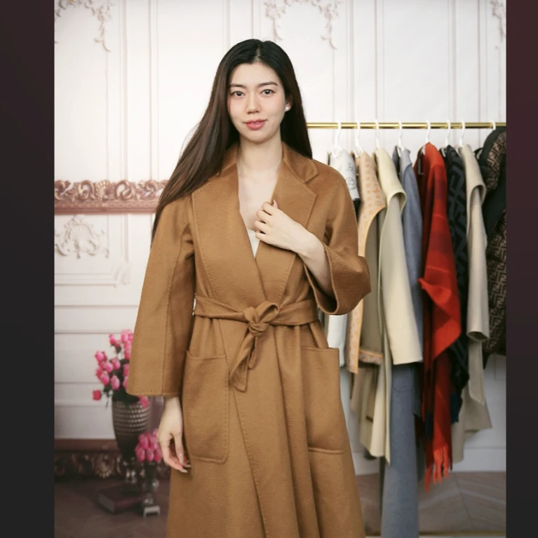 95新 MaxMara 麦殿/大衣焦糖色34码/251225VLYVX02