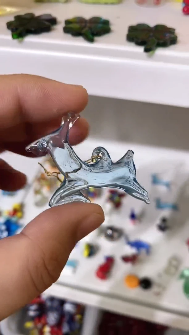 琉璃手工艺品挂钩鹿