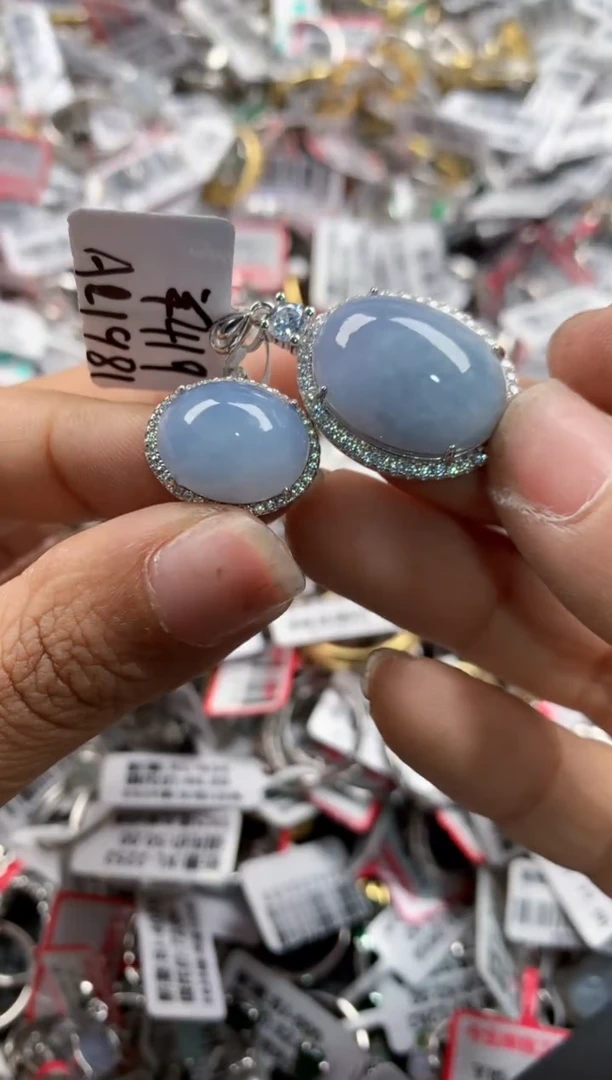 银S925镶嵌戒指翡翠17     2