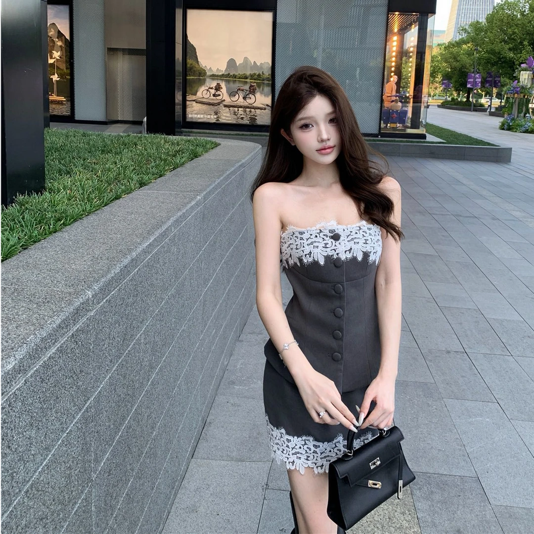 性感辣妹一字肩上衣短裙2025新款秋季时尚套装气质显瘦洋气休闲女