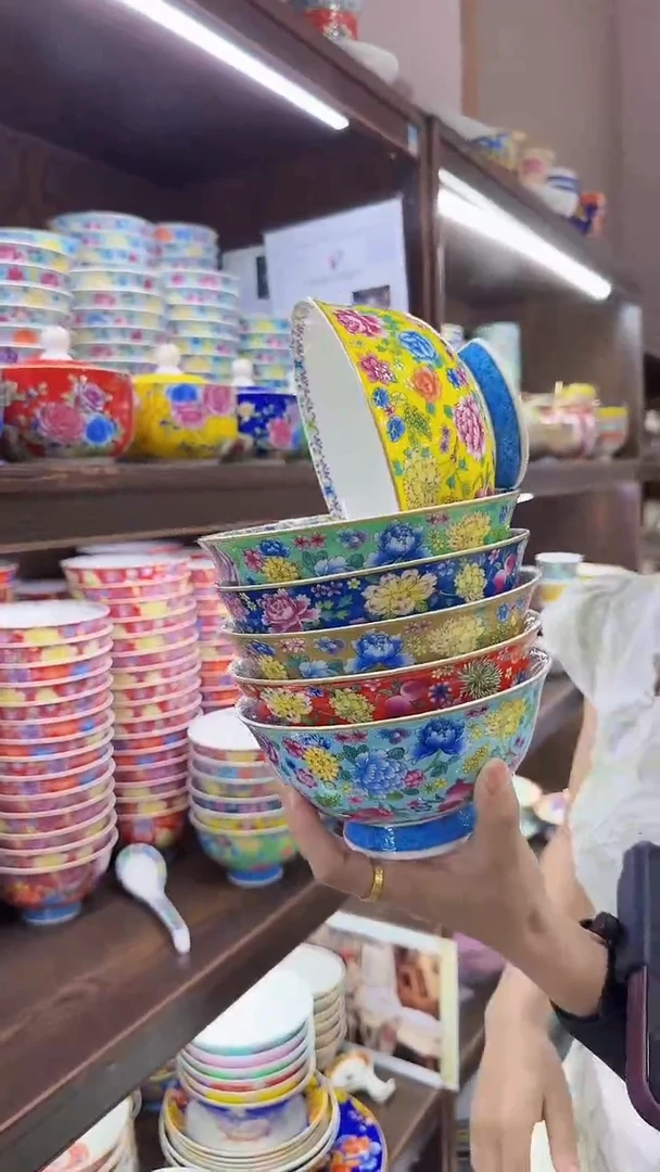 瓷片6英寸面碗6个景德镇陶瓷