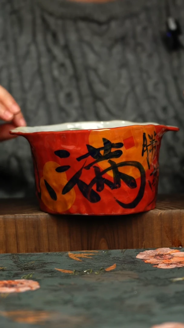 杯釉下彩手工手绘同款陶器