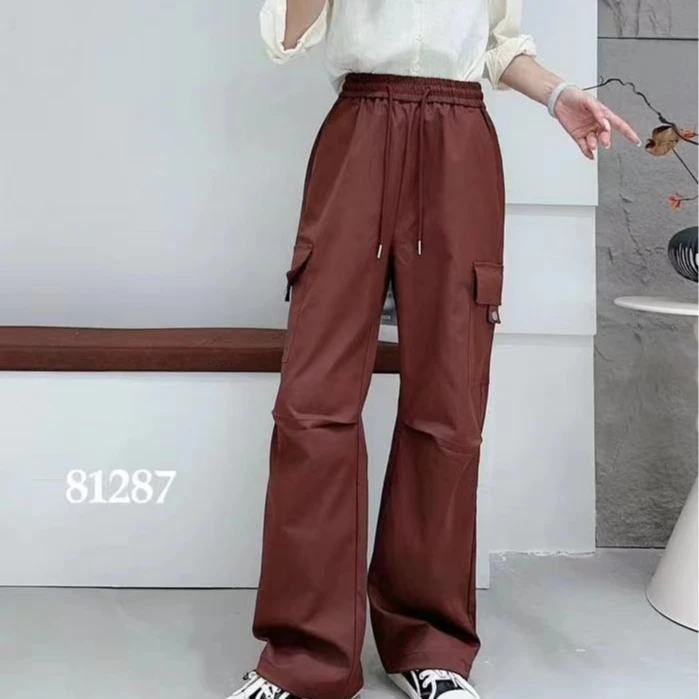 K749新款红百搭工装休闲裤81287