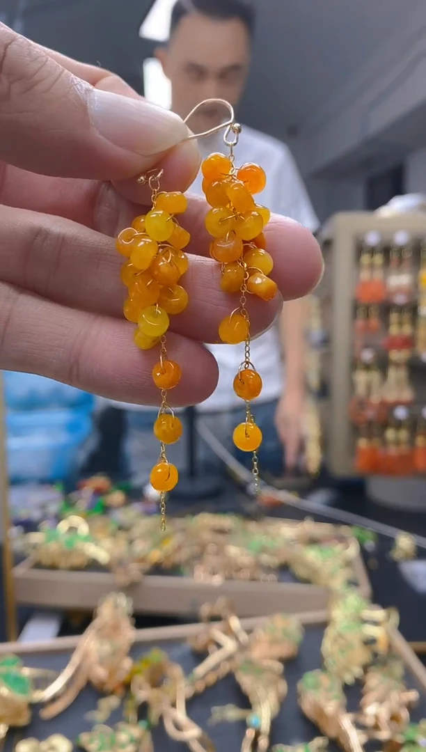 【闪购商品】翡翠耳饰合金0278翡翠耳钩