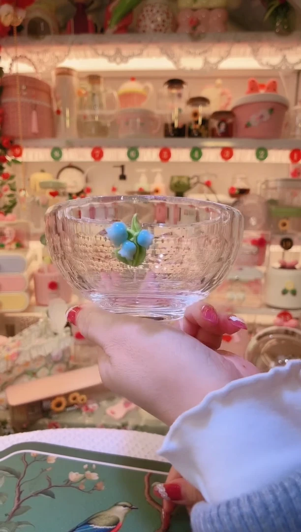 铃兰花水晶碗——手工制作品质好！